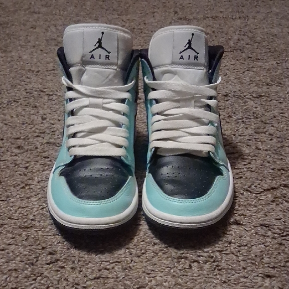 AIR JORDAN Womens/ big girls "Aqua Black" BQ6472 300 - Picture 4 of 8